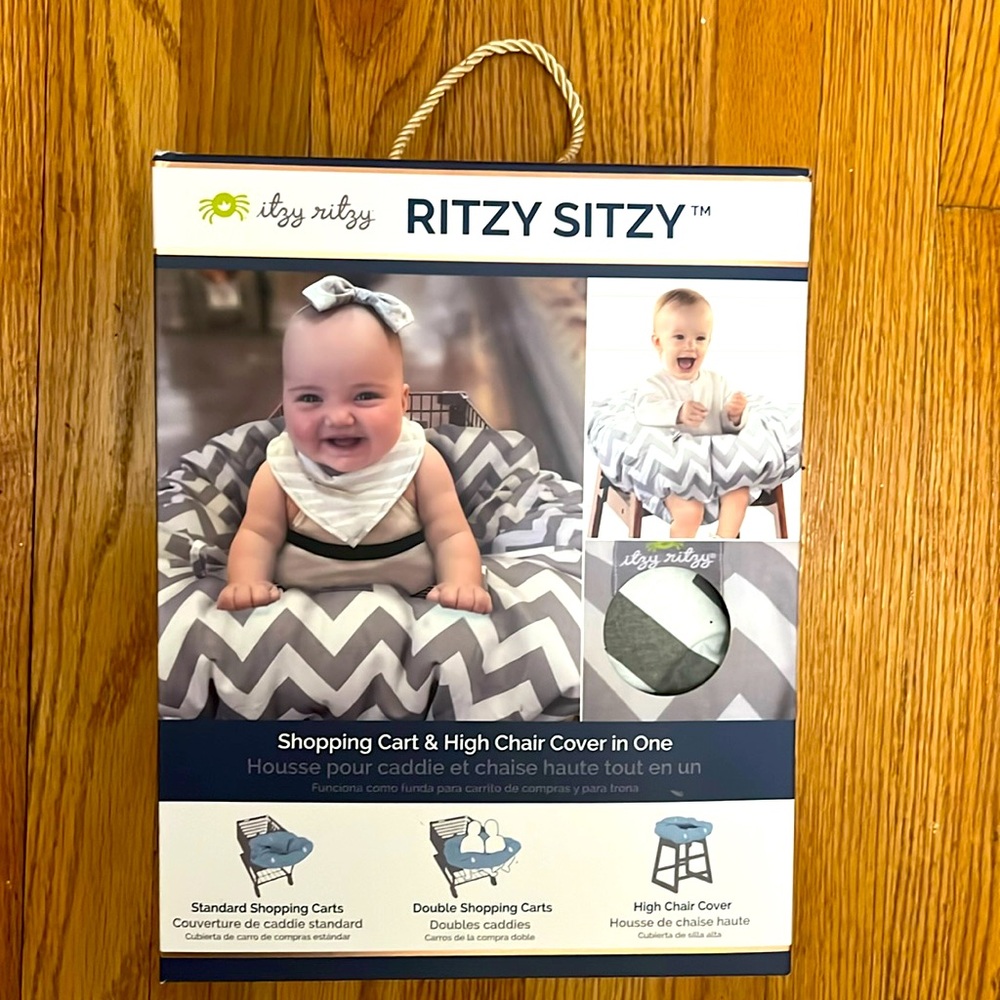 UNOPENED, BRAND NEW: Shopping cart and highchair cover in one.